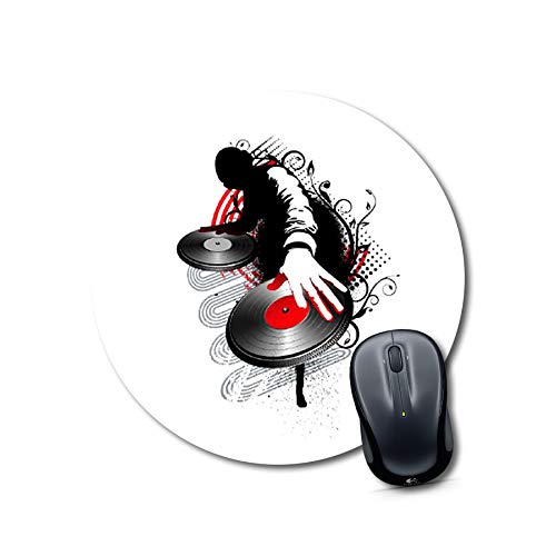 DJ Turntable Round Mouse Pad