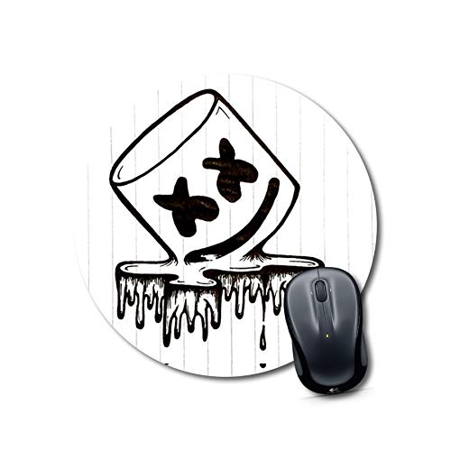 Round Smiley Marshmallow Desk Mouse Pad