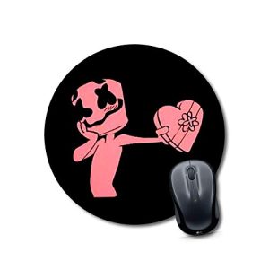mouse pad with for gamingsupport for laptop marshmallow X X SmilyMouse pad Round Mouse Pad for Laptop/pc (9X9 Inches)