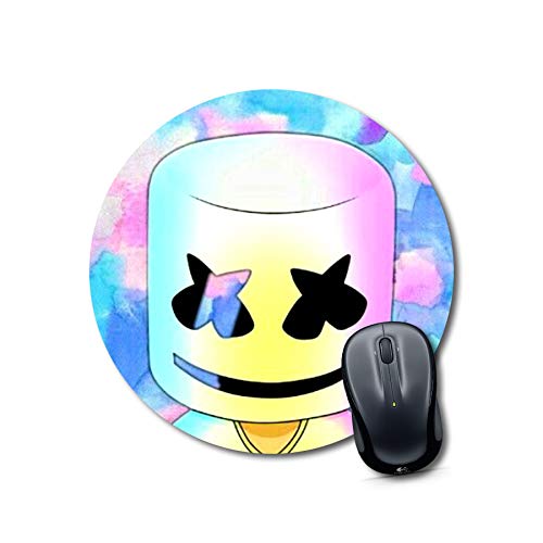 Round Marshmello DJ Mouse Pad