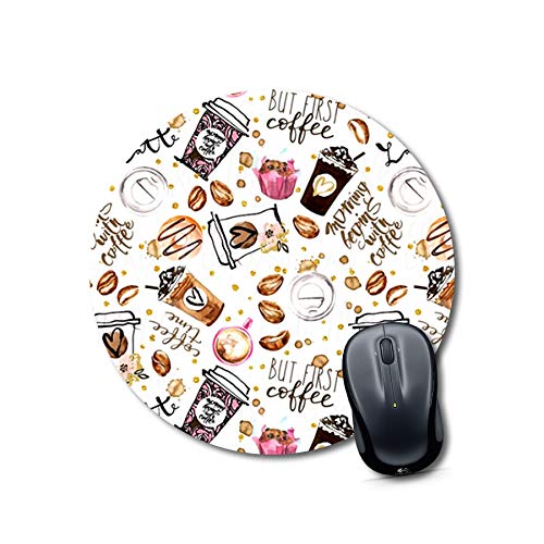 Coffee Lover Round Mouse Pad