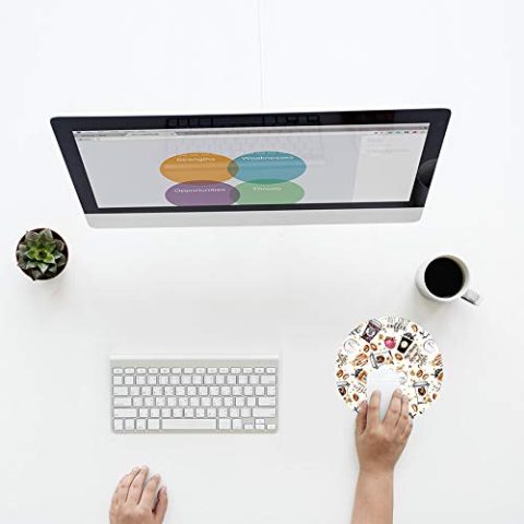 Crafty Worth mouse pad xxl size back to school Mouse pad Round Mouse Pad for Laptop/pc (9X9 Inches) - alternate view