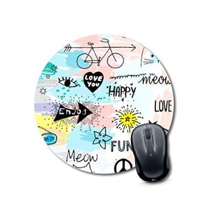 mouse pad youtubers Mouse pad for girls combo Round Mouse Pad for Laptop/pc (9X9 Inches)