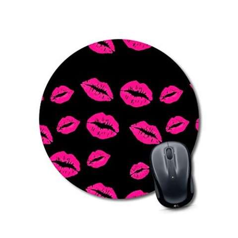 Crafty Worth p mouse pad lips Mouse pad Round Mouse Pad for Laptop/pc (9X9 Inches)