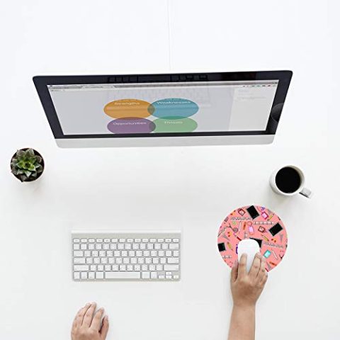 Crafty Worth r mouse pad Mouse pad for girls cute under 100 Round Mouse Pad for Laptop/pc (9X9 Inches) - alternate view