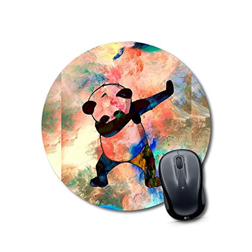Round Dabbing Panda Mouse Pad