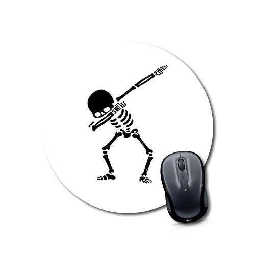 Dabbing Skeleton Round Mouse Pad