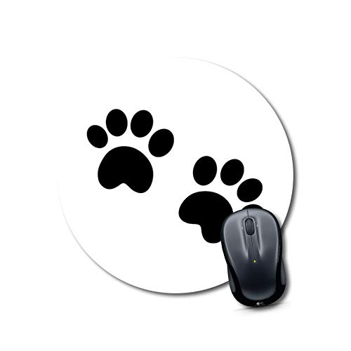 Round Paw Print Mouse Pad
