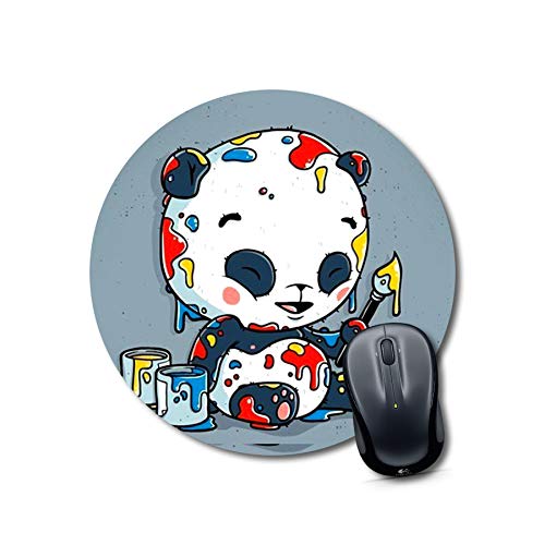 Crafty Worth mouse pad under 100 rupees panda rubber Mouse pad Round Mouse Pad for Laptop/pc (9X9 Inches)