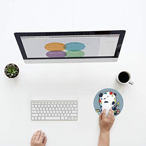 Crafty Worth mouse pad under 100 rupees panda rubber Mouse pad Round Mouse Pad for Laptop/pc (9X9 Inches) - alternate view