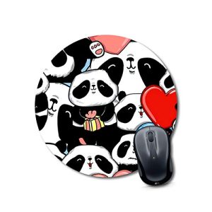 mouse pad with usb hub panda Mouse pads for girls Round Mouse Pad for Laptop/pc (9X9 Inches)