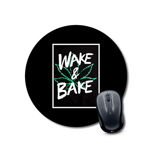 Wake And Bake Round Mouse Pad