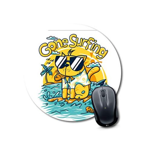 Crafty Worth mousepad for bed cat Mouse pad for girls Round Mouse Pad for Laptop/pc (9X9 Inches)