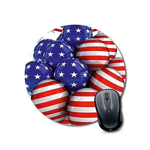 Patriotic USA Flag Balloons Mouse Pad