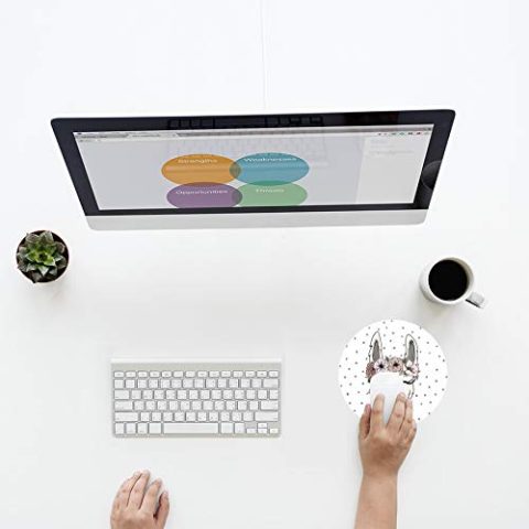 Crafty Worth mousepad for gaming laptop Mouse pad for girls under 50 Round Mouse Pad for Laptop/pc (9X9 Inches) - alternate view