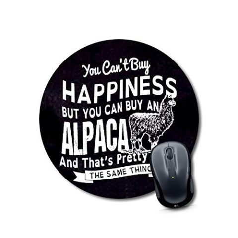 Crafty Worth mouse pad for hand llama Mouse pad for girls Round Mouse Pad for Laptop/pc (9X9 Inches)