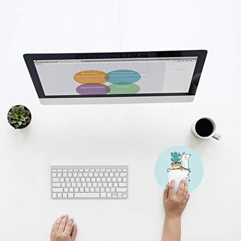 Crafty Worth mousepad for laptop wireless Mouse pad for girls stylish latest Round Mouse Pad for Laptop/pc (9X9 Inches) - alternate view