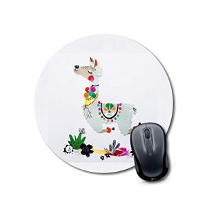 mousepad for laptop wired llama Mouse pad for girls Round Mouse Pad for Laptop/pc (9X9 Inches)