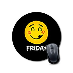 mouse pad for kids round Friday Round Mouse Pad for Laptop/pc (9X9 Inches)