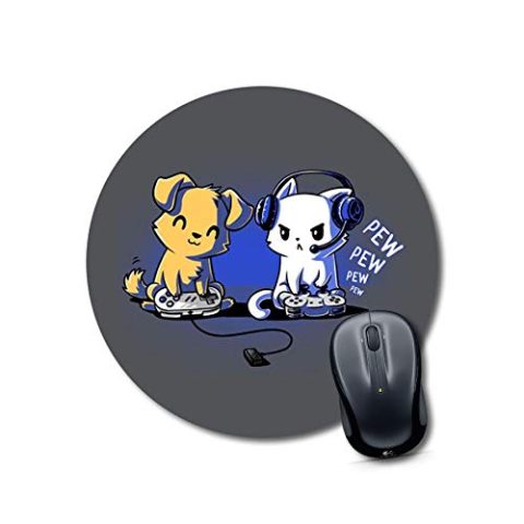 Crafty Worth mousepad for laptop round dog Mouse pad for girls Round Mouse Pad for Laptop/pc (9X9 Inches)