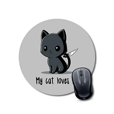 Crafty Worth mousepad for laptop gel dog Mouse pad cute Round Mouse Pad for Laptop/pc (9X9 Inches)