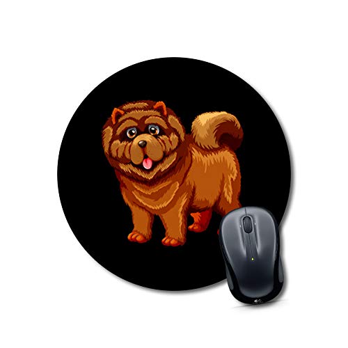 Round Chow Chow Dog Mouse Pad