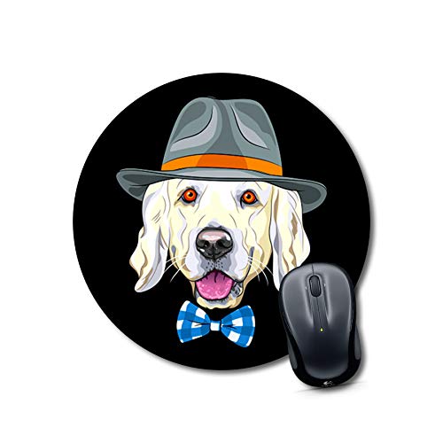 Dapper Dog Round Desk Mousepad