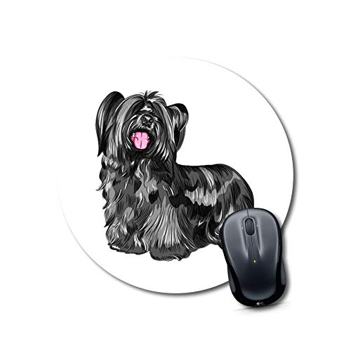 Shaggy Terrier Round Mouse Pad