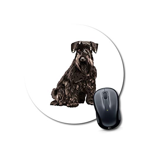 Schnauzer Portrait Round Mouse Pad