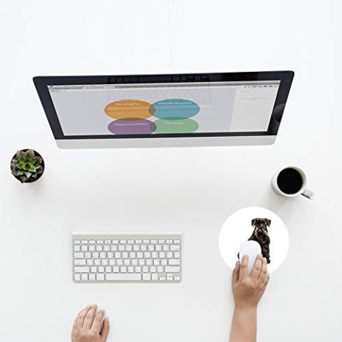 Crafty Worth mousepad for pc gaming rgb pug dog Mouse pad Round Mouse Pad for Laptop/pc (9X9 Inches) - alternate view
