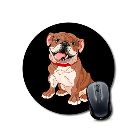 Crafty Worth mouse pad for sports lovers dog tag Mouse pad Round Mouse Pad for Laptop/pc (9X9 Inches)