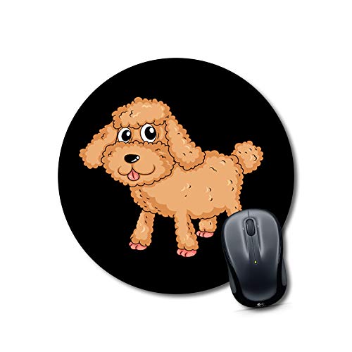 Cute Brown Puppy Round Mousepad
