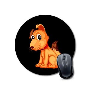 CraftyWorth mouse pad for desk Dog Mouse pad Round Mouse Pad for Laptop/pc (9X9 Inches)
