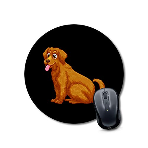 Golden Retriever Round Mouse Pad