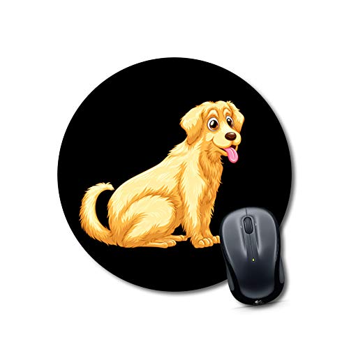 Golden Retriever Round Mouse Pad