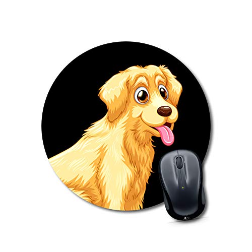 Golden Retriever Round Mouse Pad