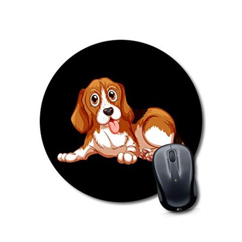 Crafty Worth mouse pad for round laptop dog mom Mouse pad Round Mouse Pad for Laptop/pc (9X9 Inches)