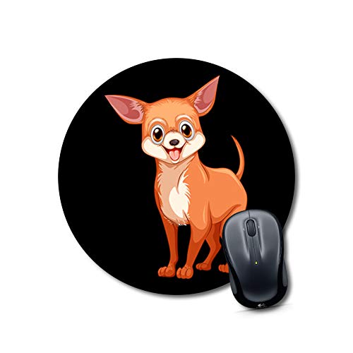 Cute Chihuahua Round Mouse Pad