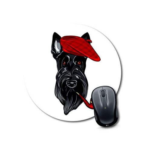 Crafty Worth mousepad for laptop dog Mouse pads for boys Round Mouse Pad for Laptop/pc (9X9 Inches)