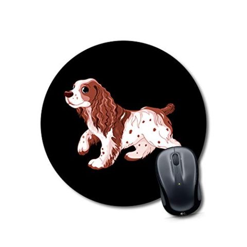 Crafty Worth mousepad for pc dog Mouse pad for dog lovers Round Mouse Pad for Laptop/pc (9X9 Inches)