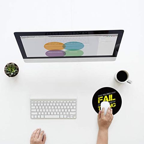 Crafty Worth mouse pad for kids laptop bike Mouse pad quotes Round Mouse Pad for Laptop/pc (9X9 Inches) - alternate view