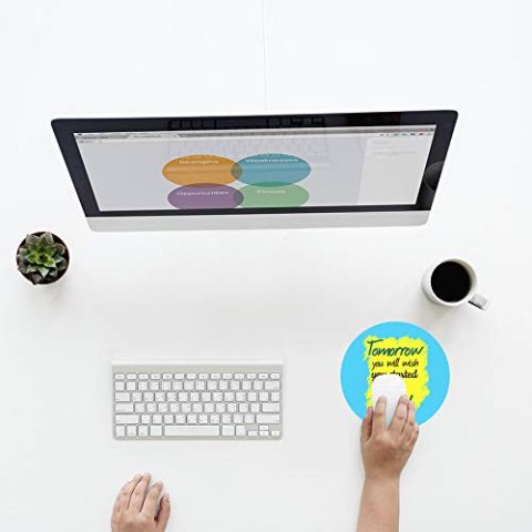 Crafty Worth mouse pad for mouse quotes Mouse pad Round Mouse Pad for Laptop/pc (9X9 Inches) - alternate view