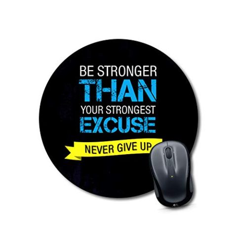 Crafty Worth mouse pad for mouse catching Mouse pads for men with quotes Round Mouse Pad for Laptop/pc (9X9 Inches)
