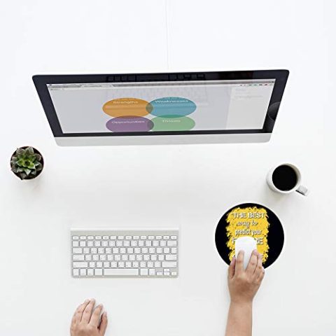 Inspirational Quote Round Mouse Pad - alternate view