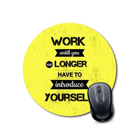 Crafty Worth mouse pad for Round quotes Mouse pad for bike Round Mouse Pad for Laptop/pc (9X9 Inches)