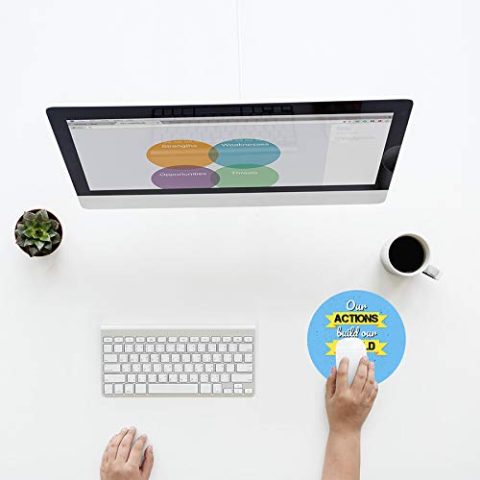 Crafty Worth mouse pad for ipad quotes Mouse pad for love Round Mouse Pad for Laptop/pc (9X9 Inches) - alternate view