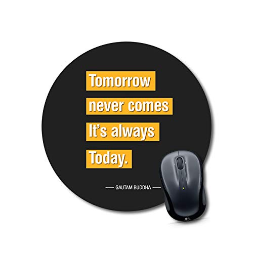 Gautam Buddha Quote Round Mouse Pad