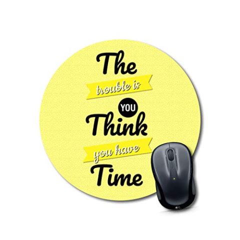 Crafty Worth mouse pad for office and gaming car Mouse pad for men with quotes with led light Round Mouse Pad for Laptop/pc (9X9 Inches) - alternate view