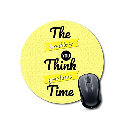 Crafty Worth mouse pad for office and gaming car Mouse pad for men with quotes with led light Round Mouse Pad for Laptop/pc (9X9 Inches)