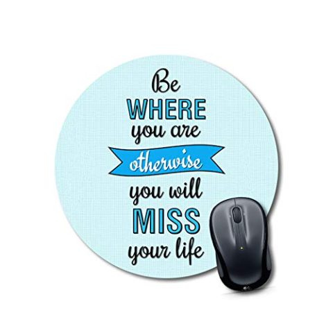 Crafty Worth mousepad for pc gaming xxl Mouse pad with quotes for girls Round Mouse Pad for Laptop/pc (9X9 Inches) - alternate view